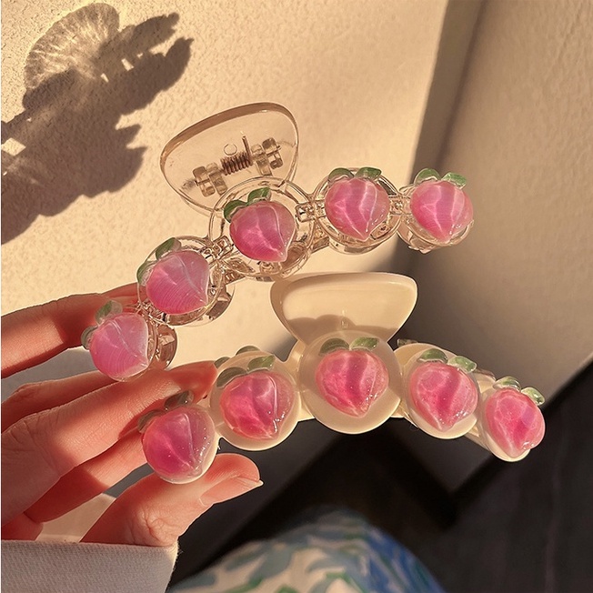 Kẹp Tóc Nơ Hồng Cỡ Lớn Hình Cá Mập Dễ Thương Thời Trang Mùa Hè