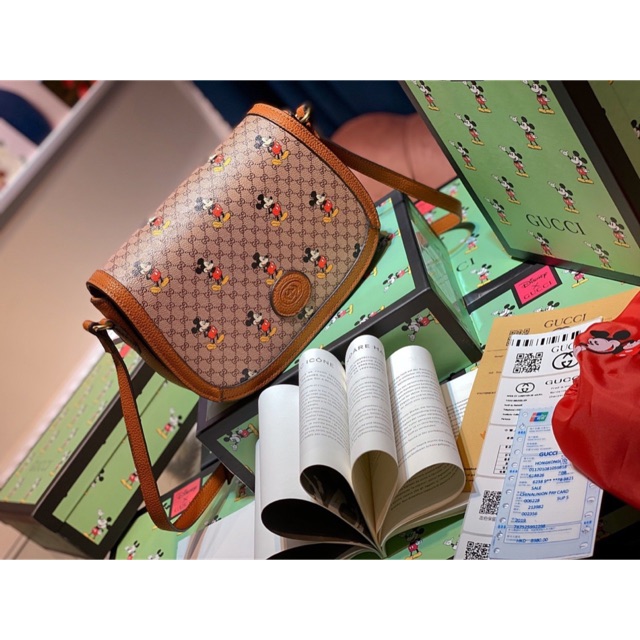 Túi đeo chéo cặp Gu ci Mickey hàng cao cấp (chat trước với shop ạ)