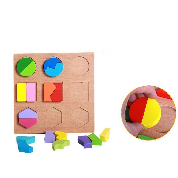 Đồ chơi bằng gỗ cho bé-Xếp Hình Toán Học 20x20x1.5 cm