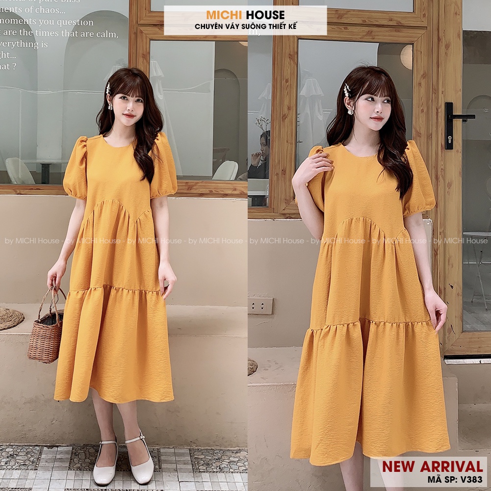 Đầm Babydoll Dáng Suông Dài MICHI House V383 Váy Xuông Chất Xốp Mát Freesize Dễ Mặc Xinh | BigBuy360 - bigbuy360.vn