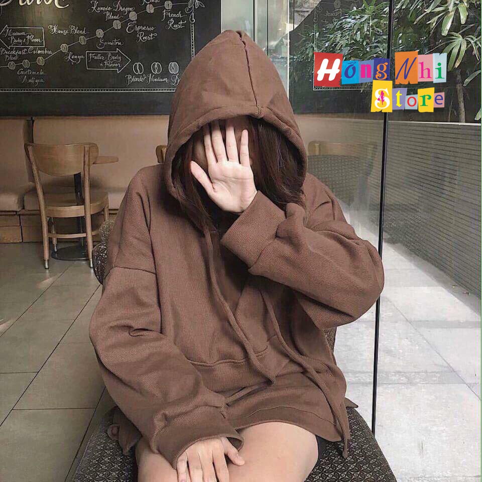 Áo Khoác Hoodie Trơn Ulzzang Unisex Màu Nâu Socola Chất Nỉ Bông Cao Cấp Dáng Rộng Nam Nữ - MM | BigBuy360 - bigbuy360.vn