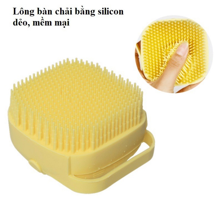 Bông Tắm Bàn Chải Tắm, Silicon Cao Cấp Tiện Dụng - Giúp Tạo Bọt Massage - Tẩy Tế Bào Chết - Siêu Sạch