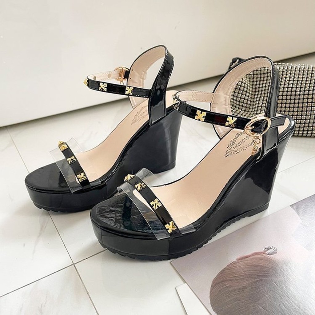 (S109) Sandal nữ quai đinh đế xuồng 10 phân (Mã 9876-sandal đinh)