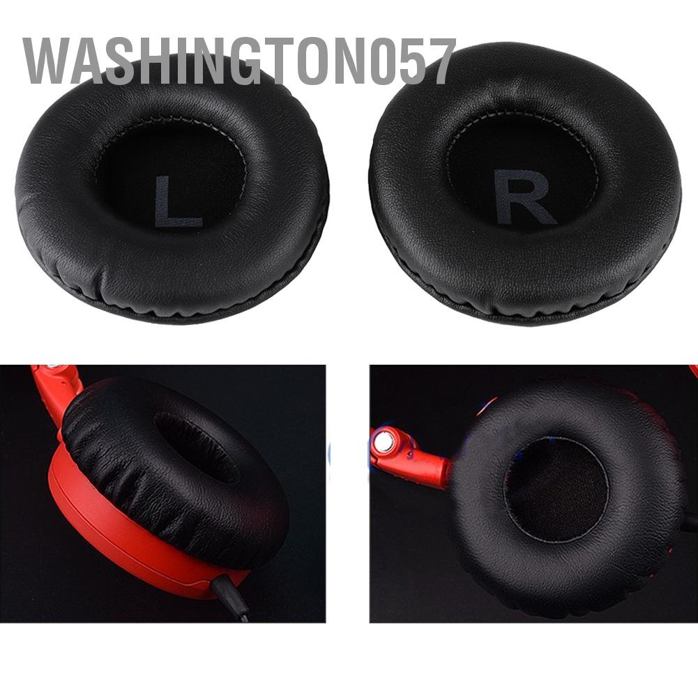 Washington057 2pcs 80mm Universal Replacement Ear Pad Cushion with L R Mark for Earphone Headset