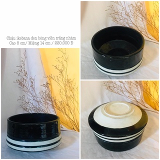 Gốm Zenda - chậu ikebana miệng tròn
