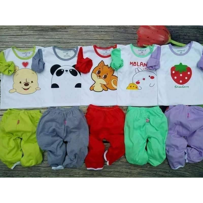 quần áo sơ sinh (combo 5bộ quần áo trẻ em như hình)