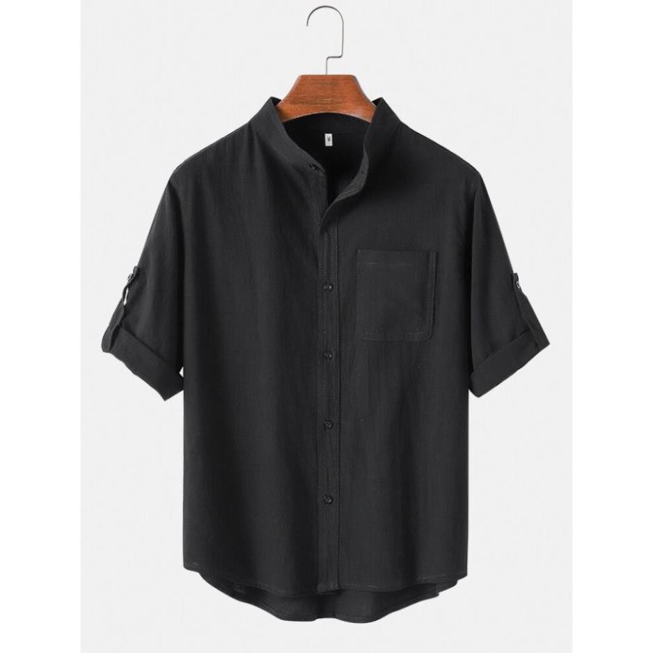 (NT) Áo Sơ Mi Nam Đũi Nhật Cổ Trụ (LG) | BigBuy360 - bigbuy360.vn