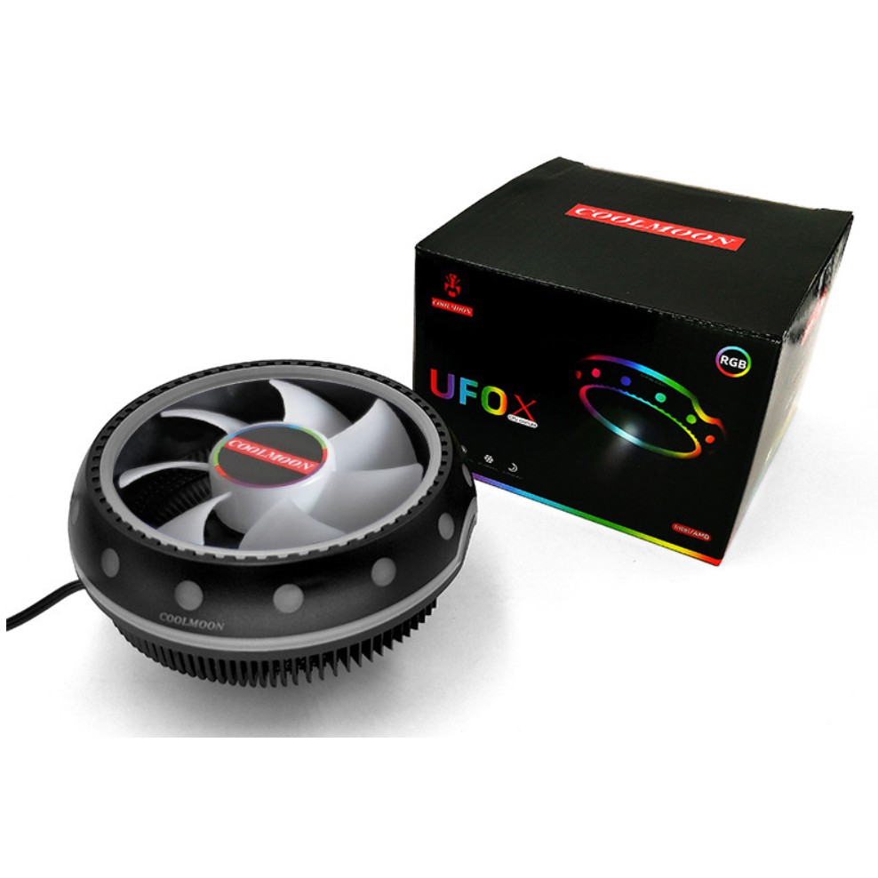 [Rẻ nhất SHOPEE] Quạt Tản Nhiệt CPU Coolmoon UFOX Led RGB - SIÊU ĐẸP