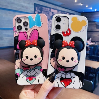 Ốp Lưng Trong Suốt Có Giá Đỡ Hình Hoạt Hình Đáng Yêu Cho Apple Iphone 11 12 Pro 12pro Max 12mini 7 8 Plus X Xs Max Xr