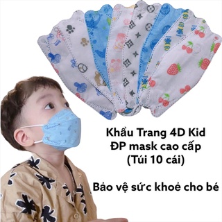 Túi 10 khẩu trang kf94 4d em bé, lựa chọn cho bé trai bé gái