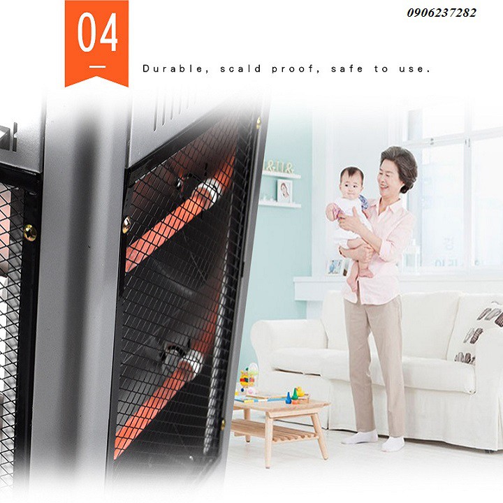 Máy sưởi - Lò sưởi 5 chiều NSB CÓ THỂ NƯỚNG ĐỒ với công suất 2000w, tự ngặt khi đổ