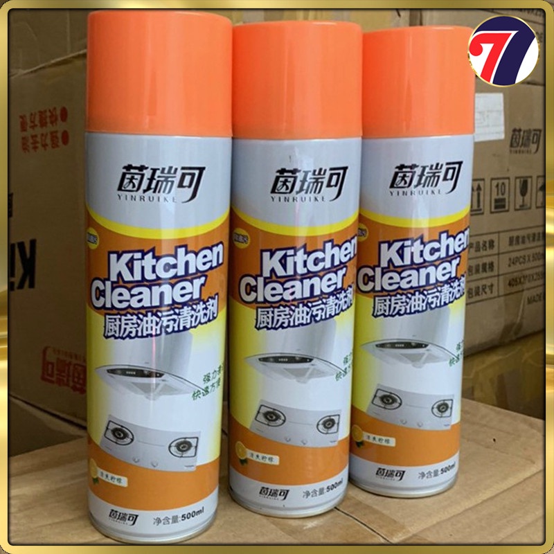 Bình xịt vệ sinh bếp bọt tuyết đa năng Kitchen Clear 500ml - Chai Vàng Cực Mạnh
