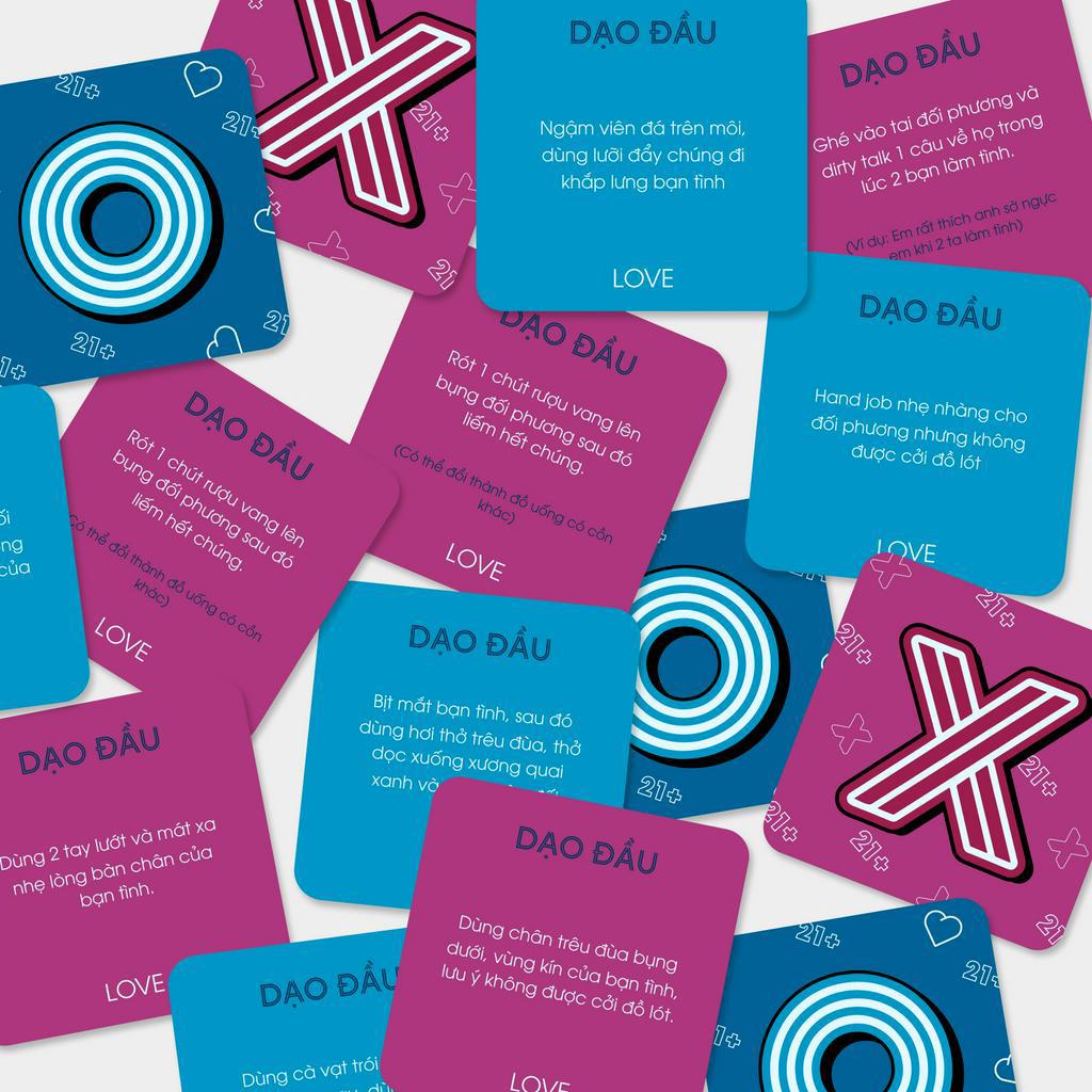 Bộ bài tình yêu XOXO, boardgame cặp đôi LOVE trò chơi cho couple hẹn hò
