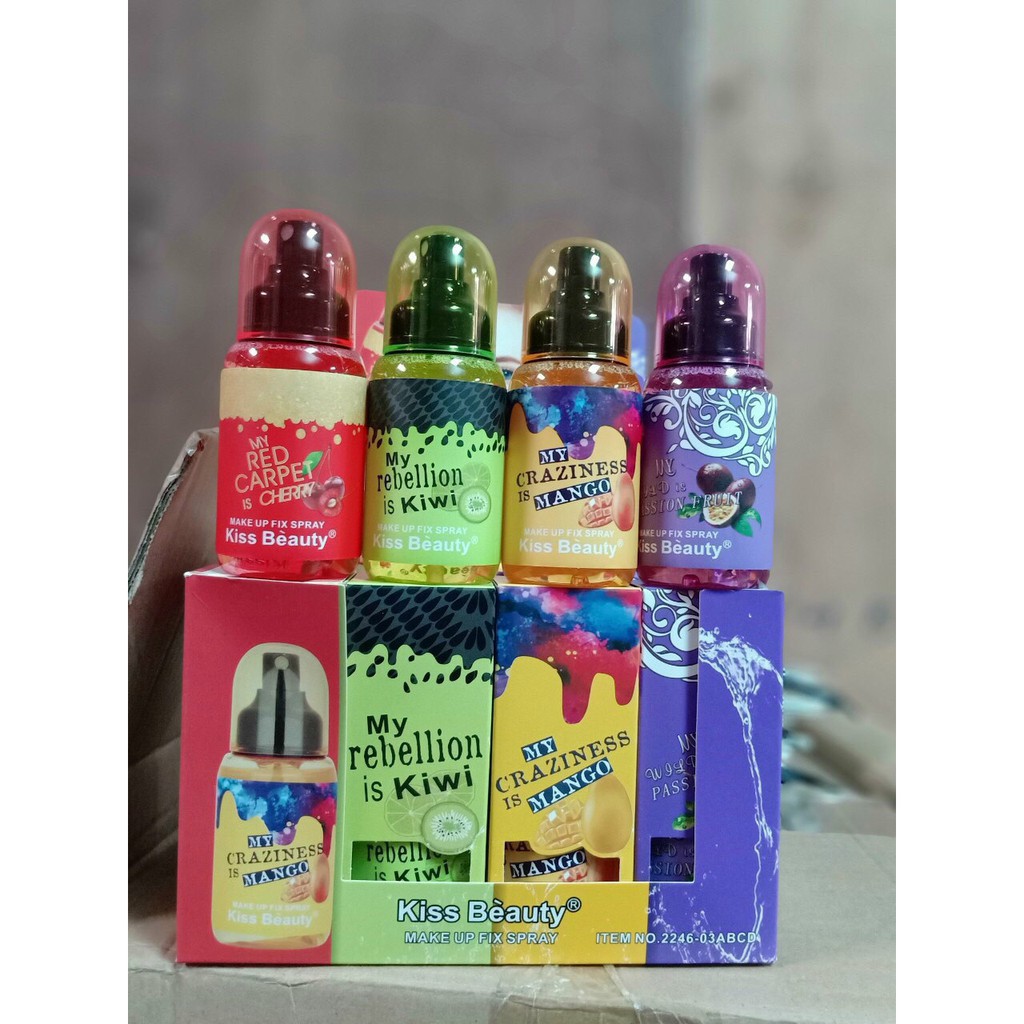 [ XẢ LỖ] Xịt Khoáng Dưỡng Ẩm Và Khoá Trang Điểm Trái Cây Kiss Beauty Fruit 110ml | BigBuy360 - bigbuy360.vn