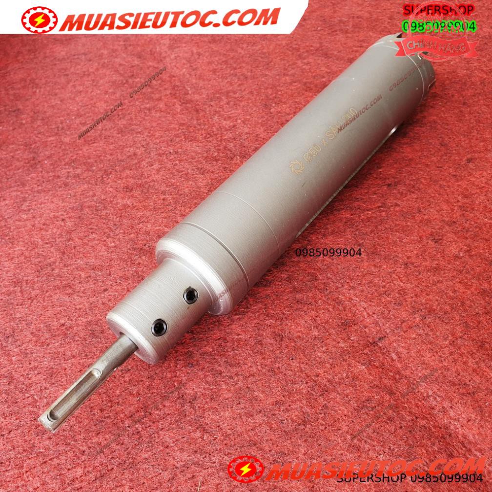 Mũi khoan rút lõi khoét tường gạch sâu Phi 50 x 200 mm không khoan bê tông, không khoan chế búa