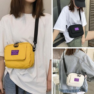 Túi đeo chéo canvas đơn giản Unisex