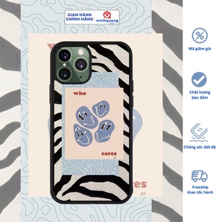 Ốp lưng iPhone chủ đề Who Cares nền Ngựa Vằn, đầy đủ mẫu mã dòng máy MinhQuangmobile