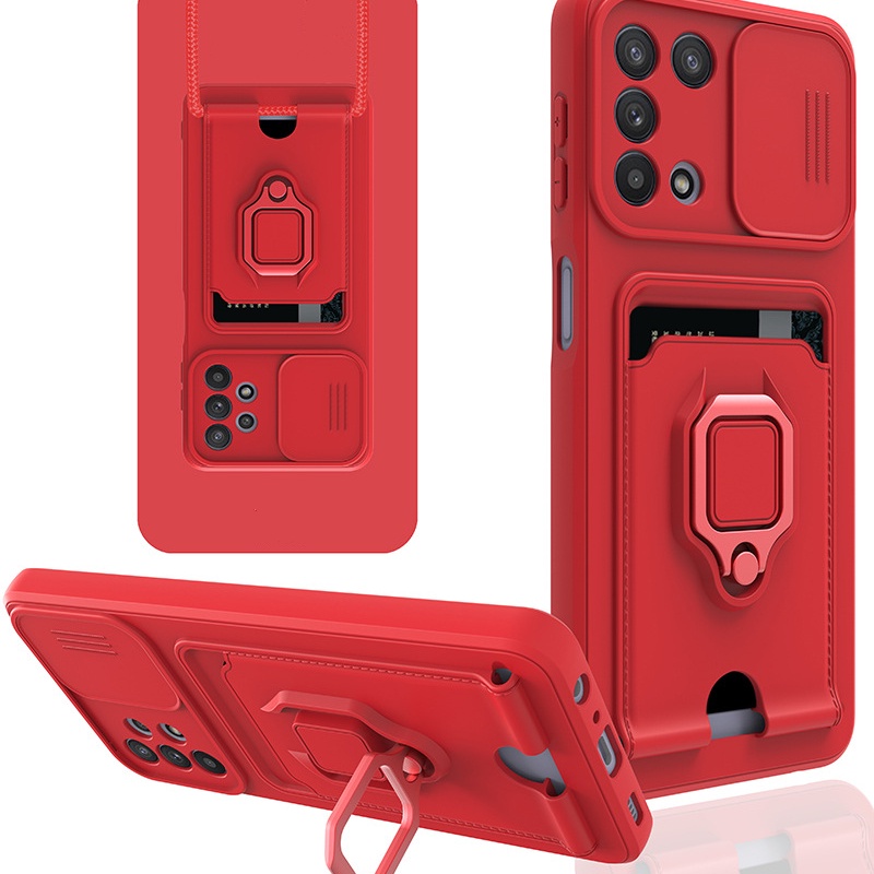 Ốp Điện Thoại Mềm Chống Rơi Có Chân Đỡ Cửa Sổ Xe Hơi Cho Xiaomi Redmi 9C Note 10 10s 4G 5G Pro Max Poco C3 M3 Mi 11 Lite