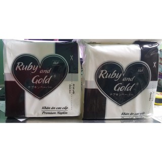 Khăn Giấy Vuông Đa Năng Ruby And Gold 100 Tờ