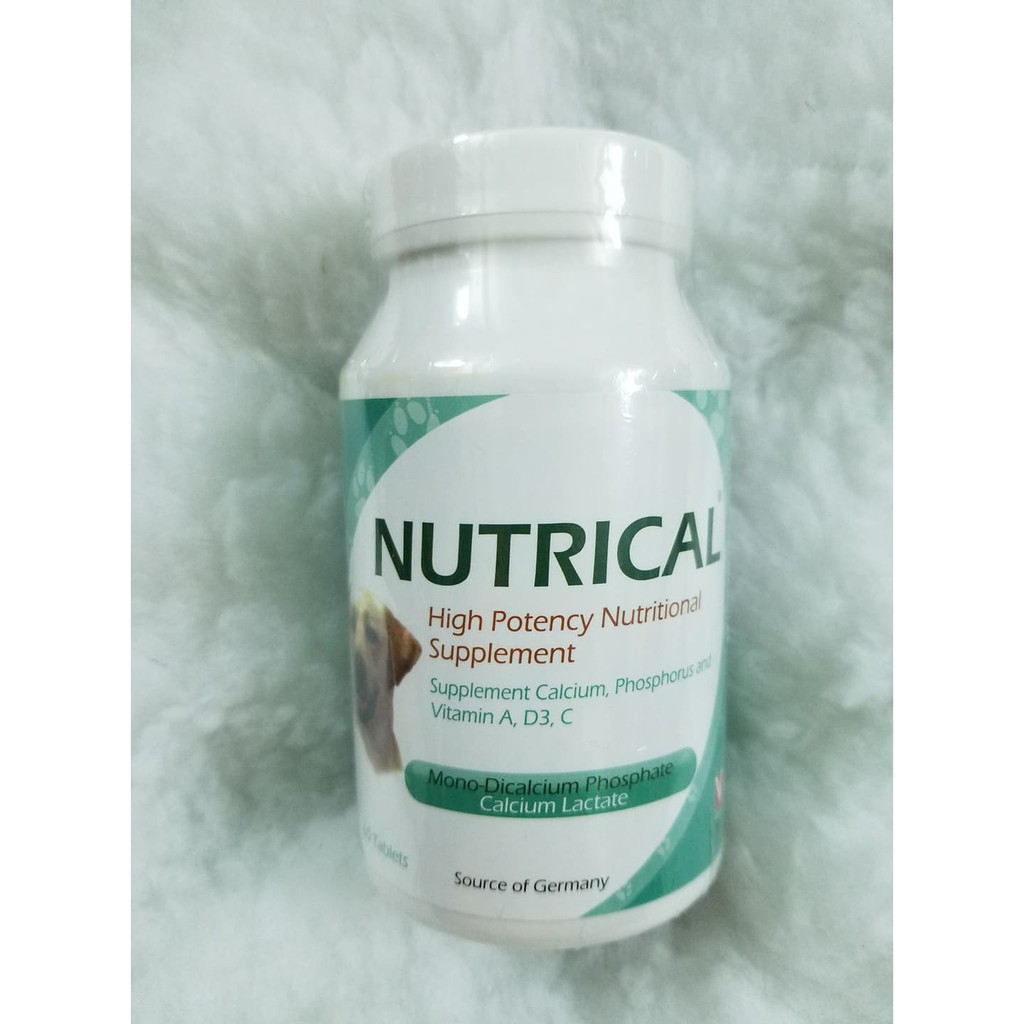 Viên bổ sung canxi cho chó mèo Nutrical 30 tablets nguyên liệu từ Đức sản xuất ở Thái Lan