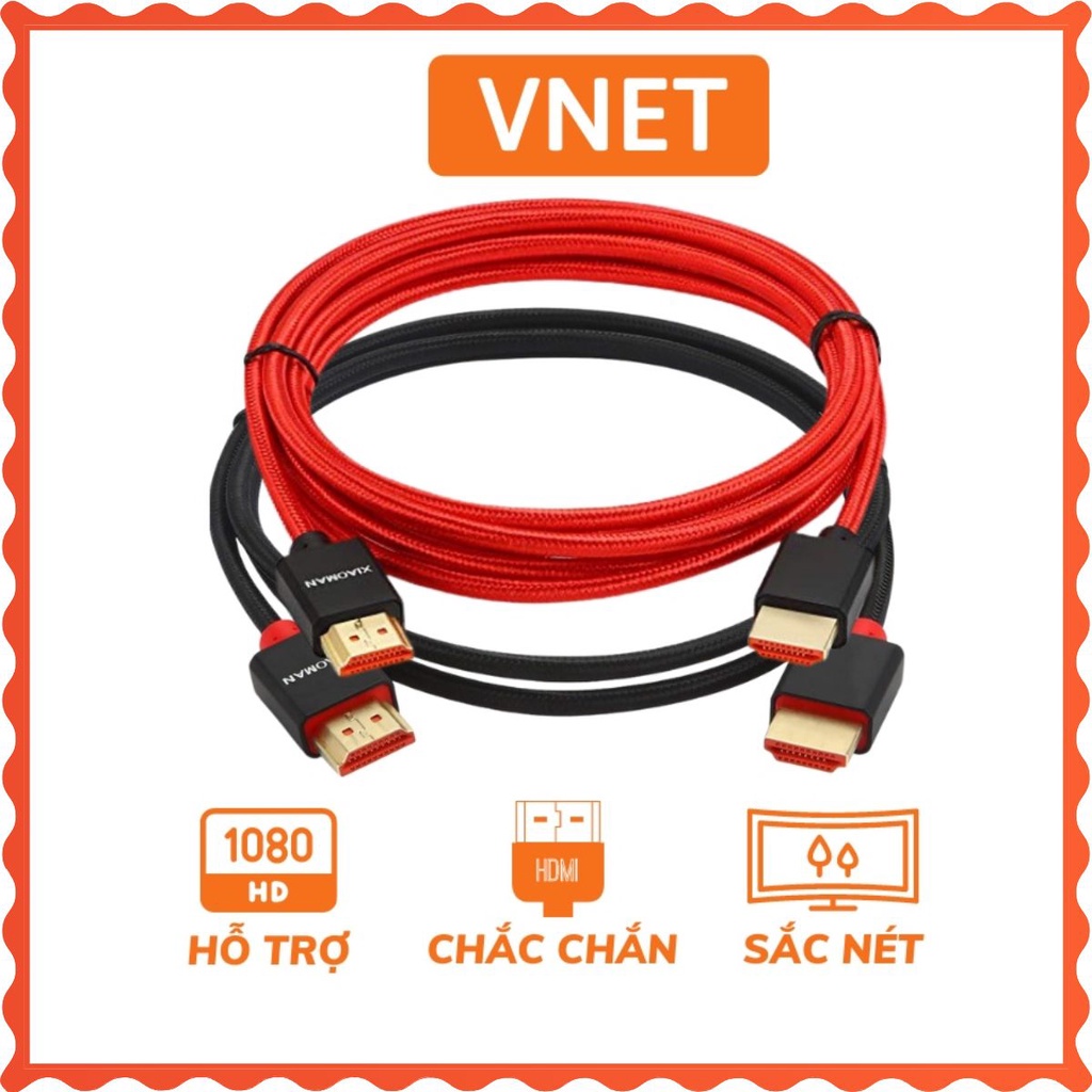 Dây cáp HDMI dây nối cổng HDMI 1M- 3M- 5M Xiaoman / Lenovo chính hãng cao cấp chuẩn Full HD 1080P - VNET