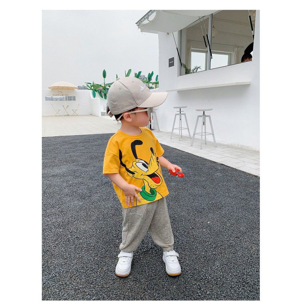 Áo Phông Hàng Minky Mom In Họa Tiết Gấu Pooh, Chuột Mickey Cho Bé