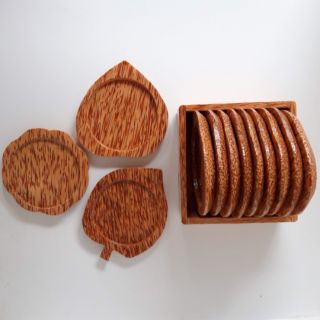 Bộ 10 đế lót ly gỗ dừa