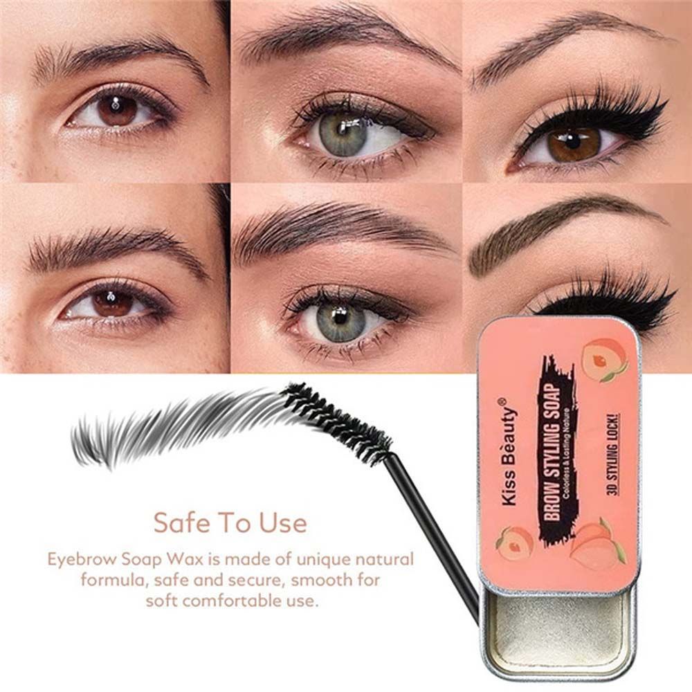 [Hàng mới về] Sáp tạo kiểu lông mày 3D LOMBARD trong suốt lâu trôi chống thấm nước kèm cọ