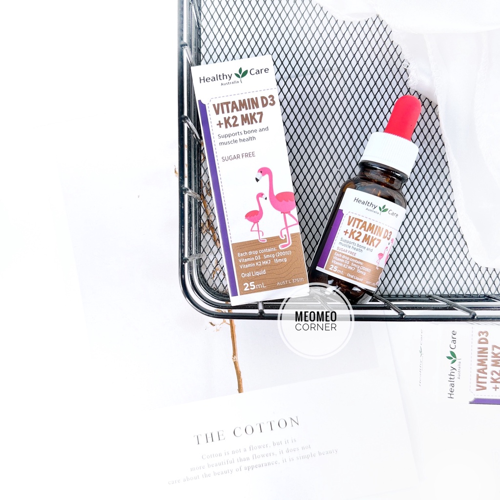 Vitamin D3K2 MK7 Healthy Care Úc 25ml