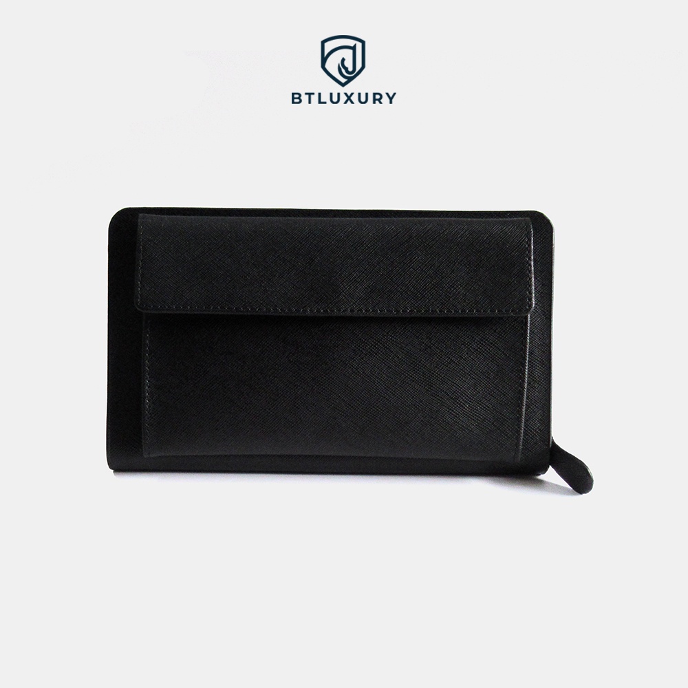 Clutch nam LAMDA, Bóp cầm tay nam da Saffiano cao cấp, bảo hành 12 tháng, Thương Hiệu BTLUXURY
