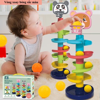 Đồ Chơi Vòng Xoay Bóng Sắc Màu Thông Minh Cho Bé 7 Tầng 7 Trái Bóng