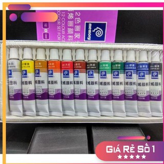 Màu acrylic tuýp 12 màu memory