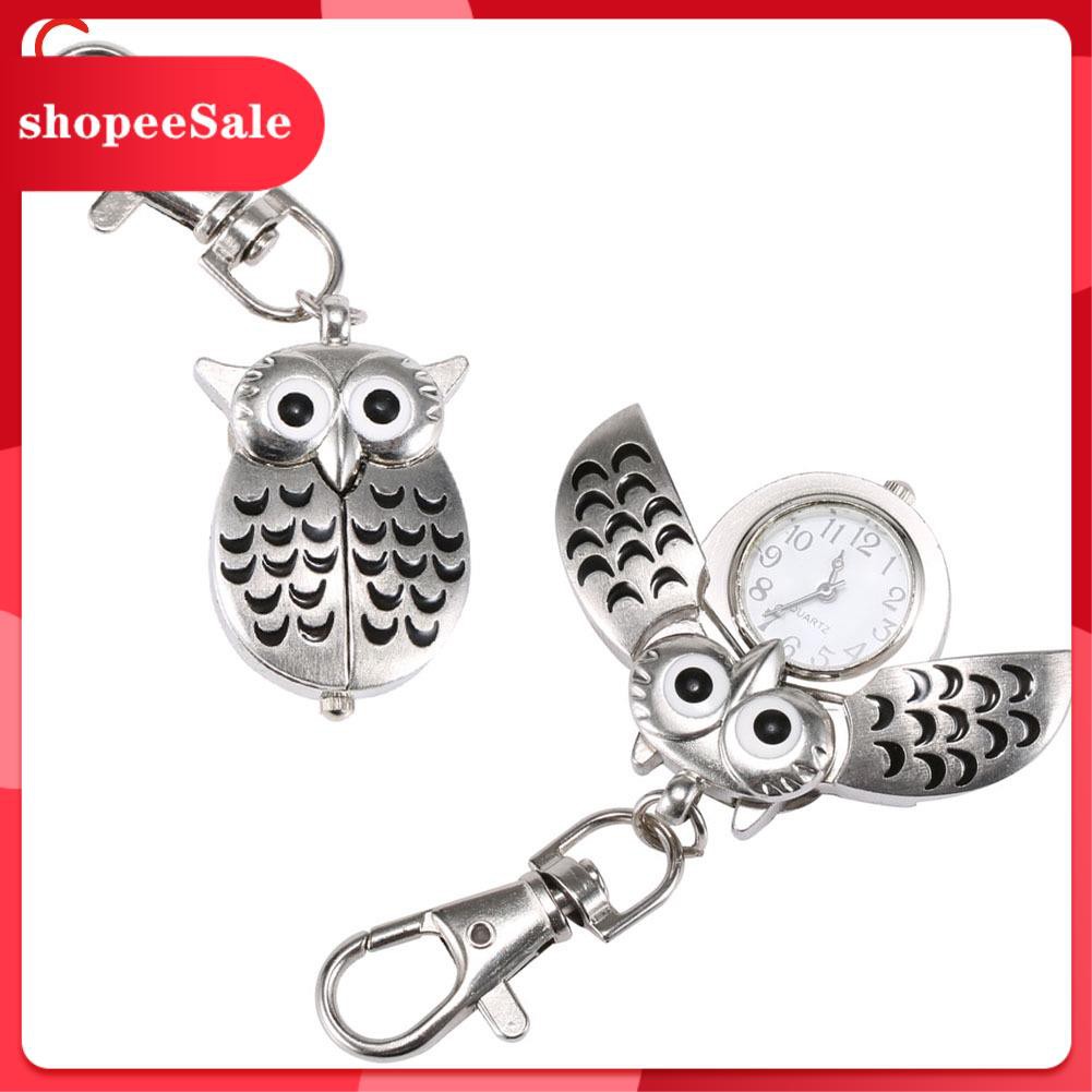 Đồng hồ cú mèo dạng móc khóa độc đáo