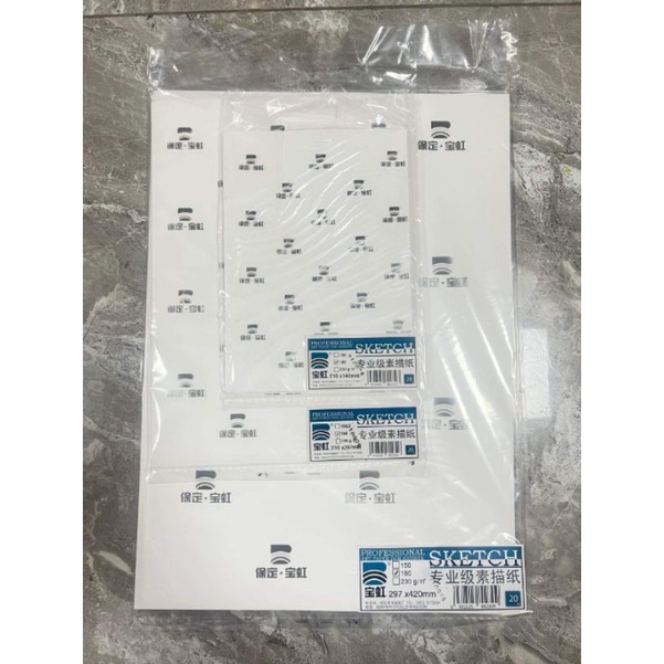 Giấy Vẽ Baohong Sketch Chì, phác thảo dòng thường 180gsm