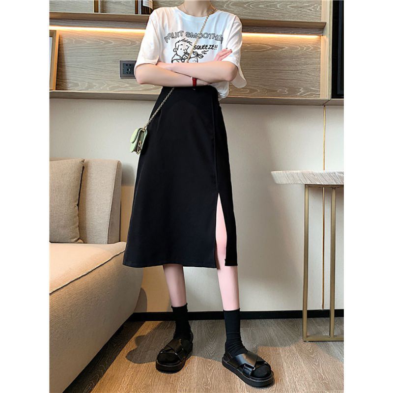 Chân váy nữ, chân váy xẻ tà nữ màu đen kéo khoá sau SKUCV-01 | BigBuy360 - bigbuy360.vn