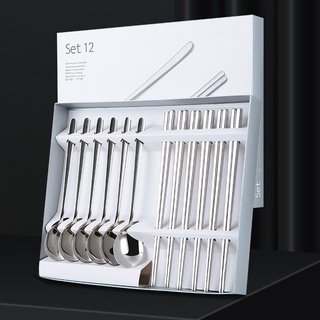 Bộ 12 Muỗng Đũa INOX