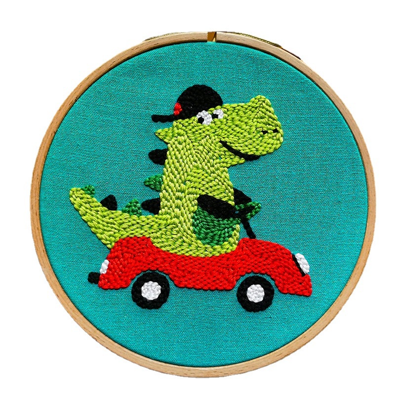 Bộ Dụng Cụ Thêu Thủ Công Hình Kỳ Lân Hoạt Hình 16cm