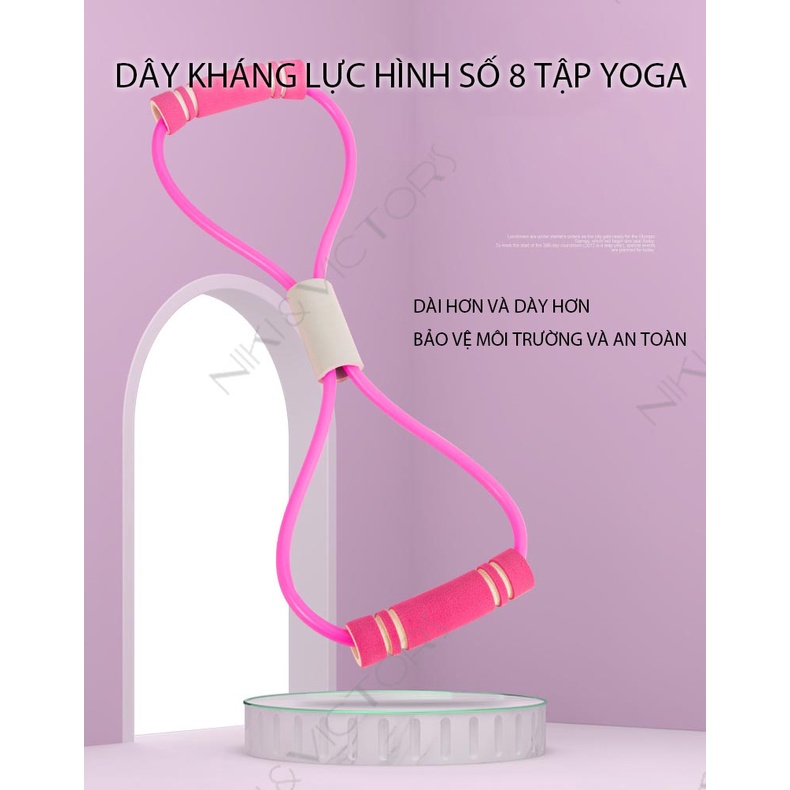 Dây Kháng Lực Tập Yoga Dây Kéo Cao Su Tập Gym Kháng Lực Thể Dục Tại Nhà Cho Nam Nữ Đa Năng Số 8