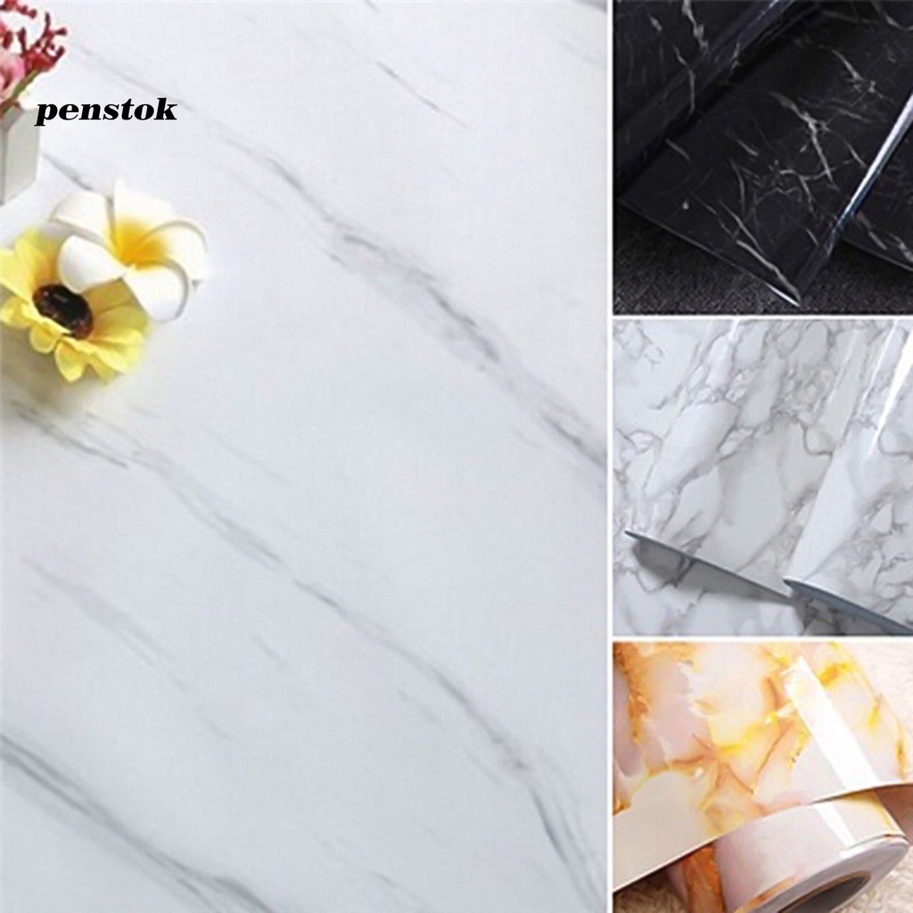 Comely Wall Stickers Waterproof Decorative PVC Marble Effect Self Adhesive Decal for TV Backdrop