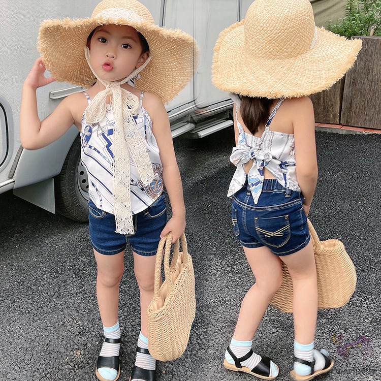 Áo Hai Dây Thời Trang Mùa Hè Hàn Quốc Cho Bé Gái
