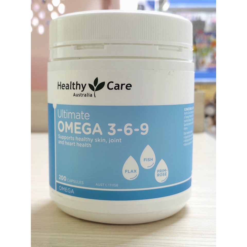 Viên cung cấp Omega EPA DHAO mega 3 6 9 Healthy care - 200 viên - Úc