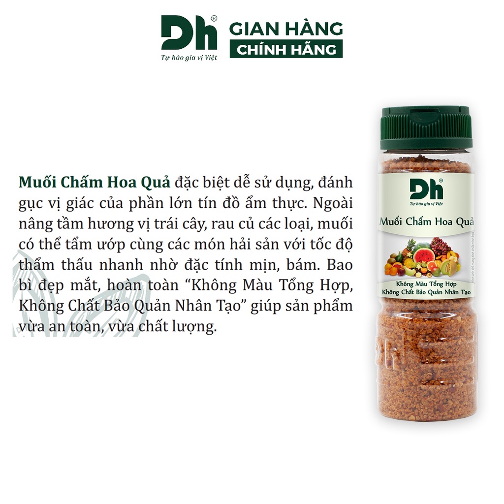 Muối chấm hoa quả DH Foods gia vị trái cây chế biến thực phẩm loại 1 thơm ngon 110gr - DHMTN97