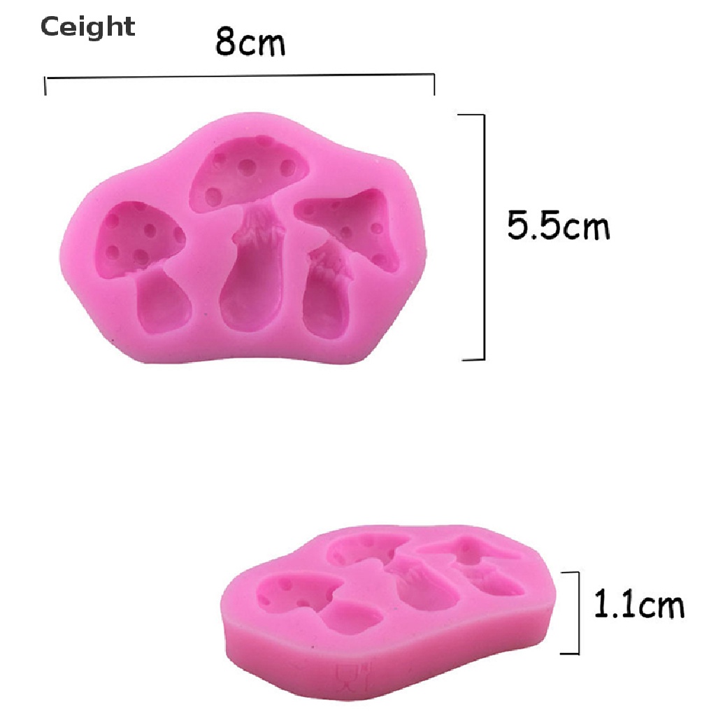 Khuôn silicone Tạo Hình Nấm 3d Trang Trí Bánh diy