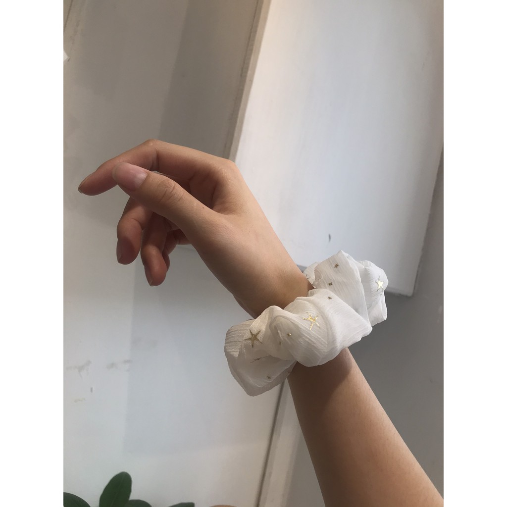 [Nowship2h] Cột Tóc, Dây Cột SCRUNCHIES Ngôi Sao Nhiều Màu - Mã DT002