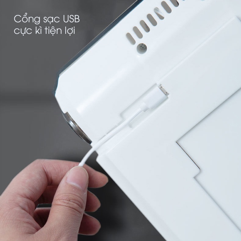 Máy sấy đũa thìa khử khuẩn sấy khô tiệt trùng dán tường có sạc USB tiện dụng