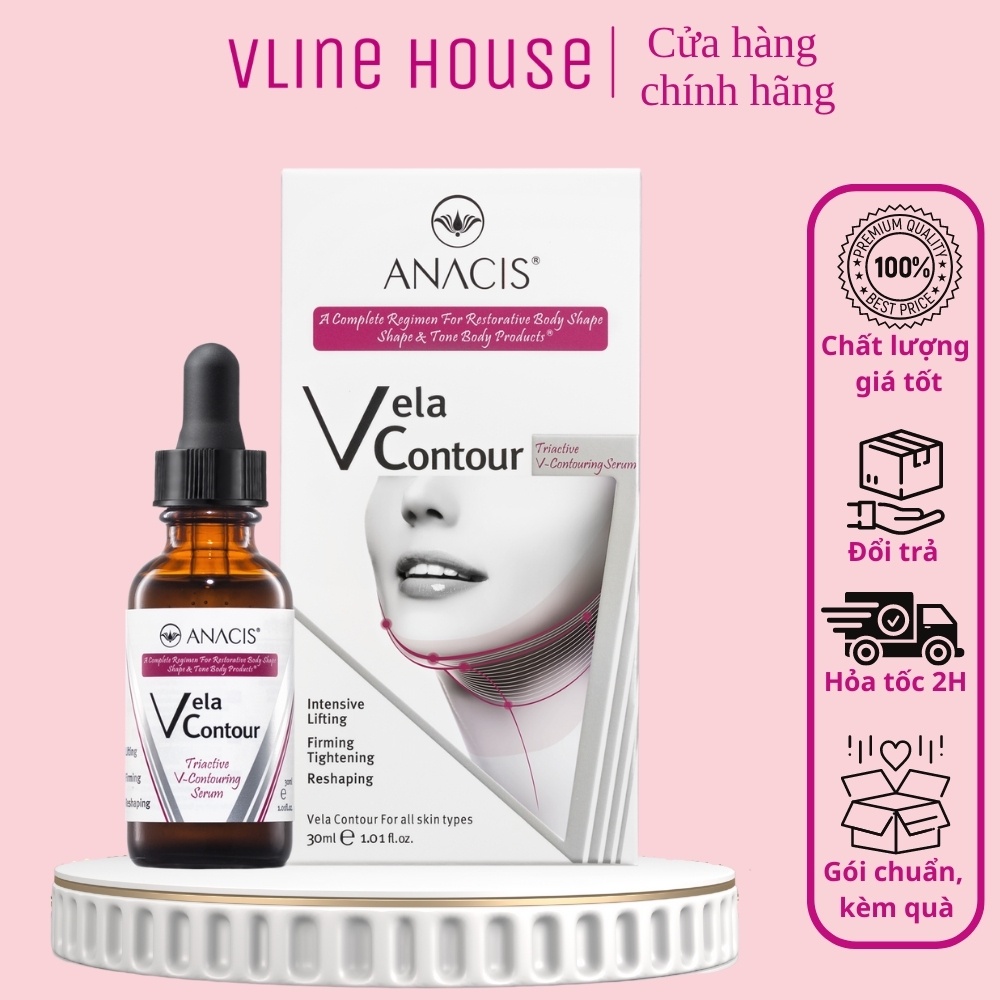 Serum Vela Contour Giúp Mặt VLINE Nâng Cơ, Thon Gọn, Đều Màu Da, Giảm nhăn cổ, Nọng cằm AN001
