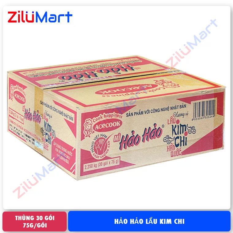 Mì Hảo Hảo hương vị lẩu kim chi Hàn Quốc  loại 75g