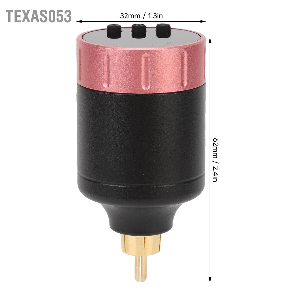 [Hàng Sẵn] Nguồn Điện Máy Xăm - Pin Hình xăm 1300mAh RCA không dây Màn hình kỹ thuật số【Texas053】