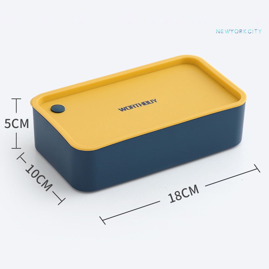 Hộp Đựng Cơm Trưa NYC 720ml Bằng Silicone Chịu Nhiệt Thiết Kế Chia Ngăn Tiện Dụng