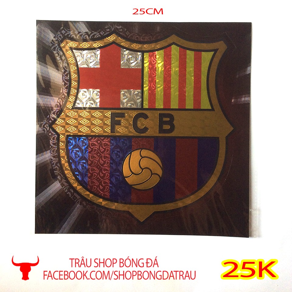 Tấm dán lưu niệm 25*25 - các câu lạc bộ bóng đá Manchester, Arsenal, Chelsea, Barca, Real, Liverpool - Trâu shop